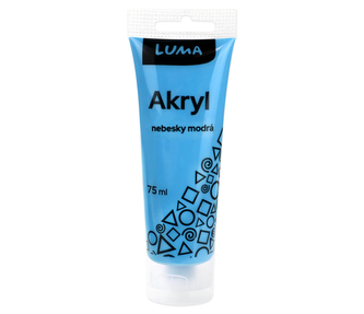 Barvy akrylové 75ml, modrá nebesky, LUMA