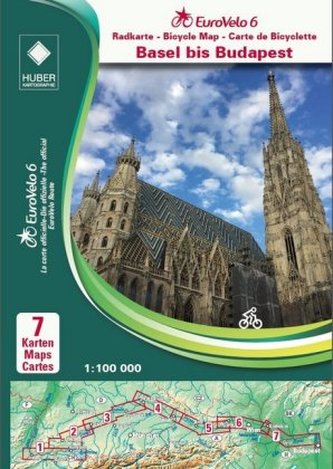EuroVelo 6 (Basel - Budapest) 1: 100 000, 7 Teile