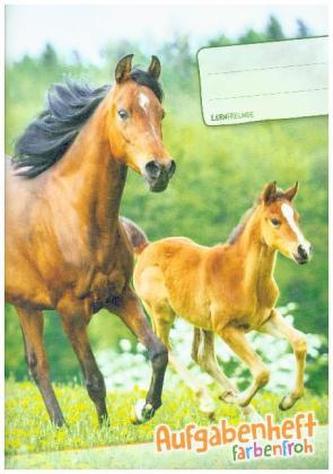 Lernfreunde Aufgabenheft Farbenfroh A5 1 Schuljahr Motiv Pferde EH, Zusatz sortenrein