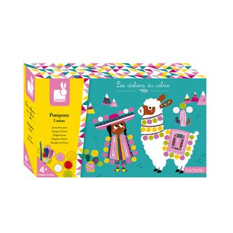 Kreativní hračky na tvoření Lama s bambulkami Janod Atelier Sada Midi