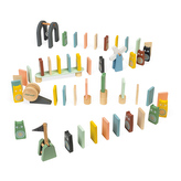 Dřevěné kostky Padající domino 100 ks stavebnice Janod Cocoon od 3 let