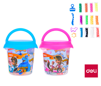 Plastelína měkká s vůní 160g 12 barev DELI ED75346 EXPLORA