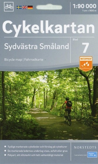 Cykelkartan Norstedts Radwanderkarte SW Smaland