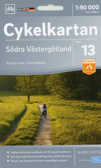 Cykelkartan Norstedts Radwanderkarte Södra Västergötland