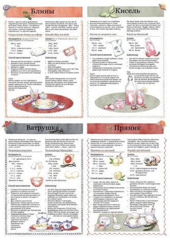 Guten Appetit - Russische Rezepte, Poster A2 auf A4 gefaltet