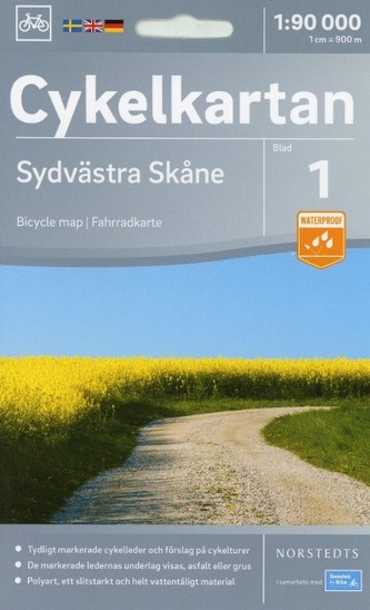 Cykelkartan Norstedts Radwanderkarte SW Skane