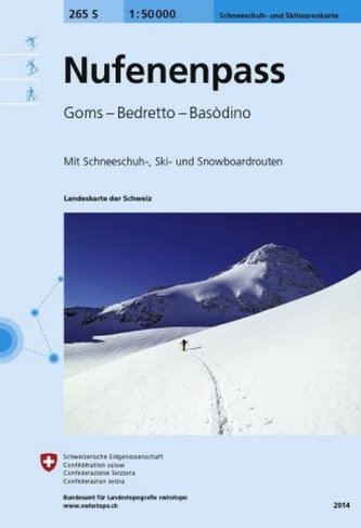 Landeskarte der Schweiz Nufenenpass, Carta Scialpinistica