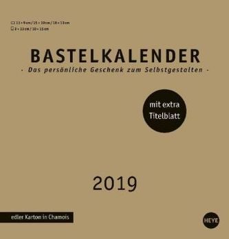 Bastelkalender gold mittel 2019