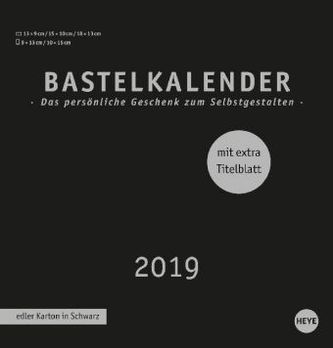 Bastelkalender schwarz mittel 2019