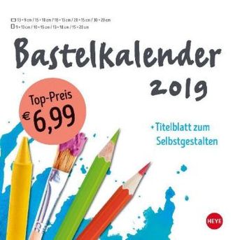 Bastelkalender weiß groß 2019 Bastelkalender weiß groß 2019