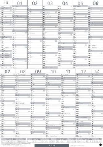 Mega-Posterplaner, silber 2019