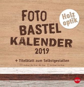 Bastelkalender Natur Holzoptik 2019