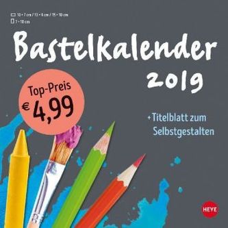 Bastelkalender anthrazit klein 2019