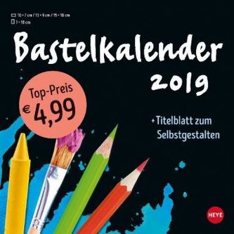 Bastelkalender schwarz klein 2019