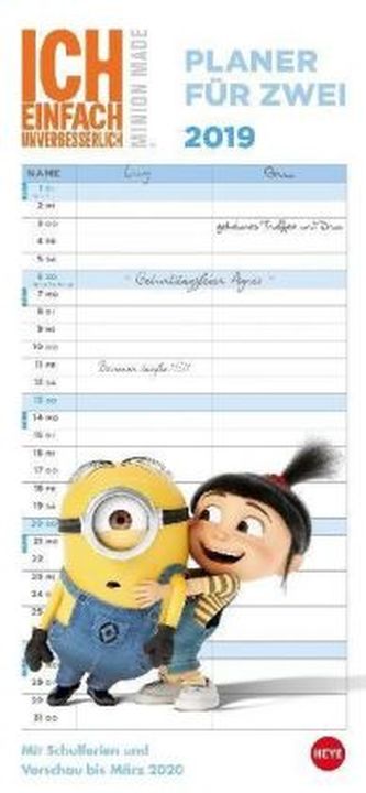 Minions Planer für zwei 2019 Minions Planer für zwei 2019