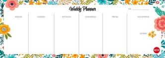 Weekly Planner Flowers quer Weekly Planner Flowers quer