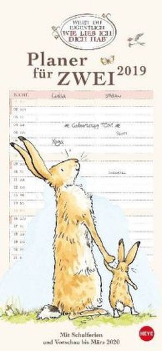 Weißt du eigentlich, wie lieb ich dich hab? Planer für zwei 2019