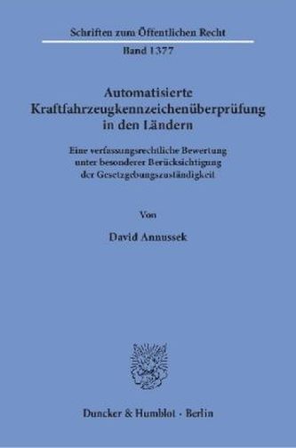 Automatisierte Kraftfahrzeugkennzeichenüberprüfung in den Ländern