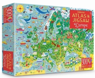 Europe, jigsaw, w. book