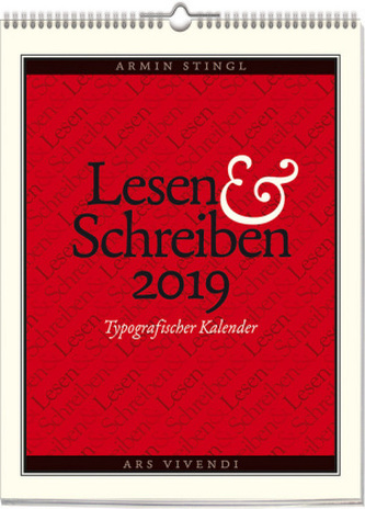 Lesen & Schreiben - Typografischer Kalender 2019
