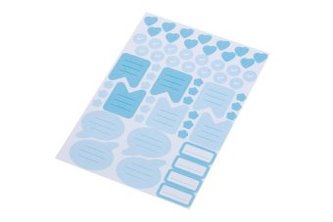 2 Stickerbögen DIN A5 mit 120 blauen Aufklebern zum Beschriften und Gestalten für Terminplaner, Kalender und Organizer Aufkleber 2 Stickerbögen DIN A5 mit 120 blauen Aufklebern zum Beschriften und Gestalten für Terminplaner, Kalender und Organizer Aufkleber