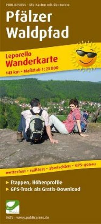 PublicPress Wanderkarte Pfälzer Waldpfad, 23 Karten