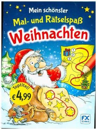 Mein schönster Mal- und Rätselspaß Weihnachten