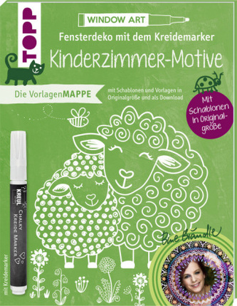 Vorlagenmappe Fensterdeko mit dem Kreidemarker - Kinderzimmer-Motive von Bine Brändle. Inkl. Original Kreidemarker von Kreul und Vorlagenmappe Fensterdeko mit dem Kreidemarker - Kinderzimmer-Motive von Bine Brändle. Inkl. Original Kreidemarker von Kreul und