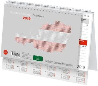 Schreibtischkalender Österreich klein 2019