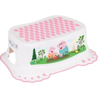 Dětské protiskluzové stupátko do koupelny Prasátko Peppa white-pink