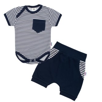 2-dílná letní bavlněná souprava New Baby Perfect Summer modrá - velikost 74 (6-9m)