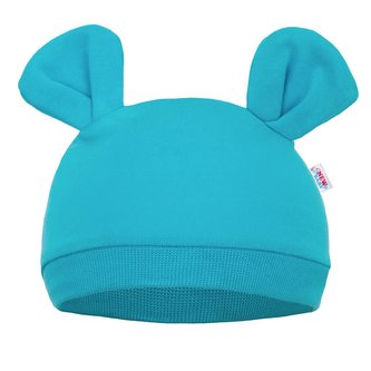 Kojenecká čepička New Baby Mouse tyrkysová - velikost 68/74