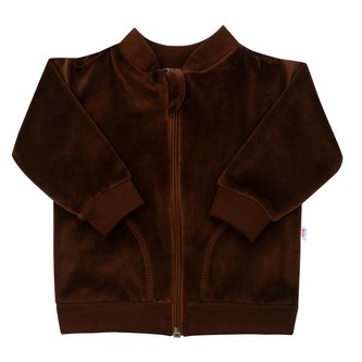 Semišková mikinka New Baby Baby hnědá - velikost 80 (9-12m)