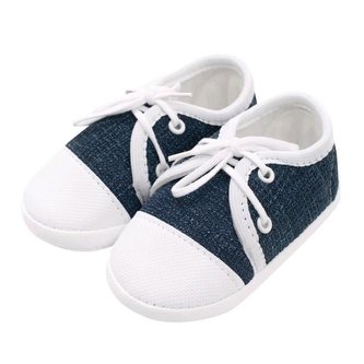Kojenecké capáčky tenisky New Baby jeans modré 6-12 m - velikost 6-12 m