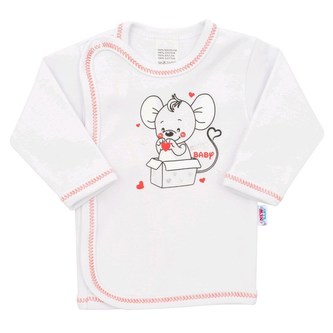 Kojenecká košilka New Baby Mouse bílá - velikost 68 (4-6m)