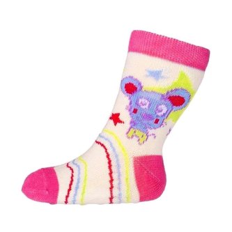 Kojenecké ponožky New Baby s ABS žluté s medvídkem - velikost 62 (3-6m)