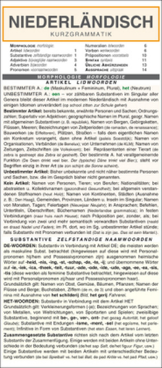 Niederländisch - Kurzgrammatik. Die komplette Grammatik anschaulich und verständlich dargestellt