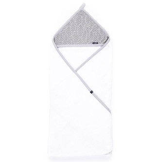 Dětská osuška Womar 80x80 lístky šedá