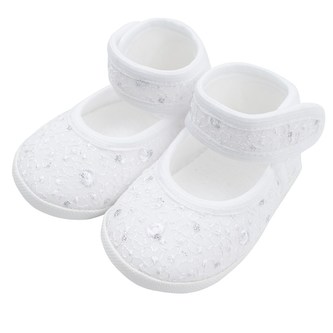 Kojenecké capáčky New Baby stříbrno-bílé 12-18 m - velikost 12-18 m