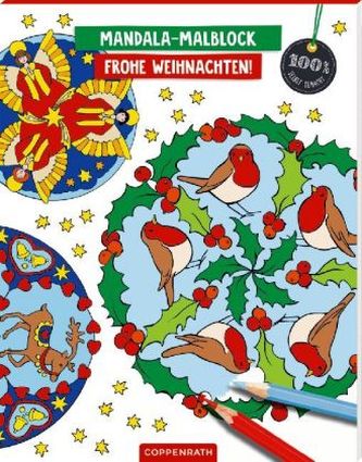Mandala-Malblock - Frohe Weihnachten!