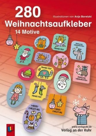 280 Weihnachtsaufkleber
