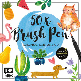 50 x Brush Pen - Flamingo, Kaktus und Co. 50 x Brush Pen - Flamingo, Kaktus und Co.