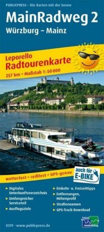 PUBLICPRESS Leporello Radtourenkarte Main-Radweg. Tl.2