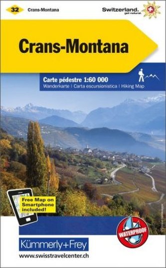 Crans-Montana Wanderkarte Nr. 32 Matt Laminiert 1:60 000
