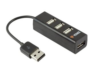 Redukce USB hub YENKEE YHB-4001BK černý