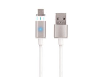 Kabel FOREVER USB/Micro USB 1m bílý magnetický Kabel FOREVER USB/Micro USB 1m bílý magnetický