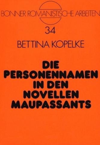 Die Personennamen in den Novellen Maupassants