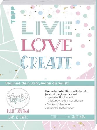 Bullet Journal Lovely Pastell Lines & Shapes - Live, love, create