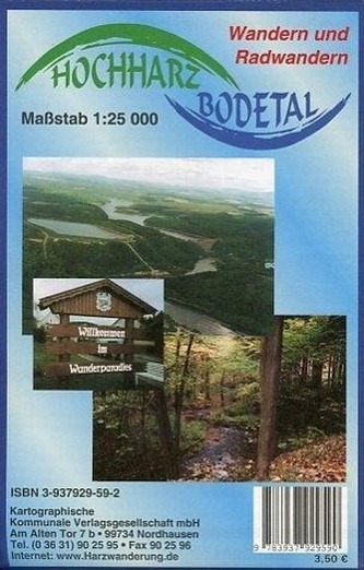 Rad- und Wanderkarte Hochharz - Bodetal 1 : 25 000