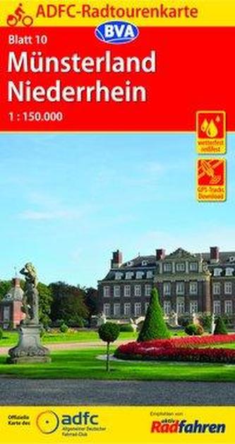 ADFC-Radtourenkarte 10 Münsterland Niederrhein 1:150.000